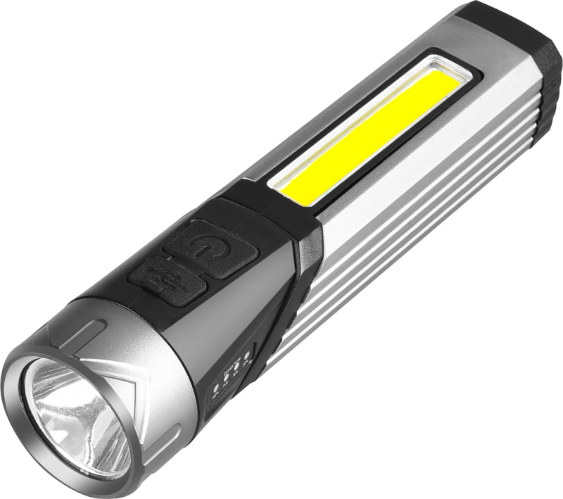 Két COB LED-es zseblámpa – multifunkcionális karbantartási modell, 360° forgás, kézi hajtás, 1500 mAh akkumulátor, 5 W teljesítmény