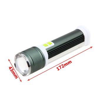 LED svjetiljka s USB punjenjem, 360° rotirajuće podešavanje osvjetljenja, 80W snage, 2400mAh baterija, aluminijsko kućište – kampiranje i popravci