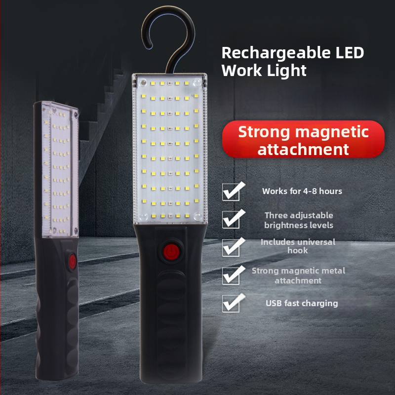 LED radna svjetiljka za provjeru automobila s jakim magnetom, punjiva, 5W, 1200mAh, uključeni punjač, višenamjensko nužno osvjetljenje za planinarenje i kampiranje