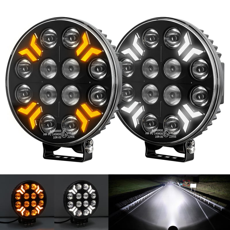 Lumină LED circulară pentru off-road, 160W pe pereche, 9-32V DC, 20000 lm/pereche, 6000K