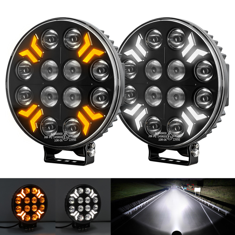 Lumină LED circulară pentru off-road, 160W pe pereche, 9-32V DC, 20000 lm/pereche, 6000K