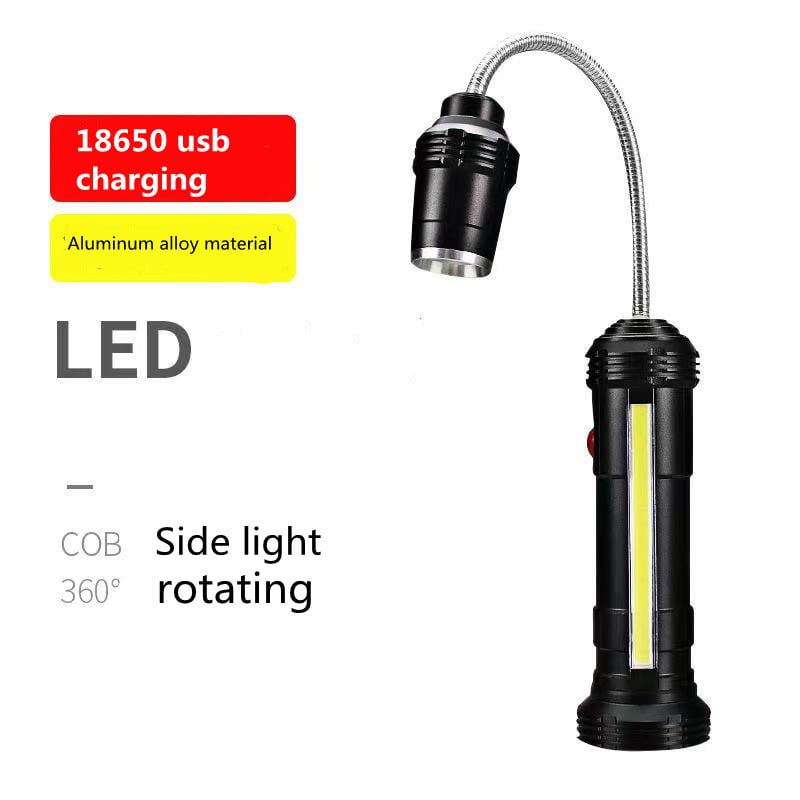 LED svjetiljka s COB inspekcijskim svjetlom, USB punjiva, teleskopski dizajn, 360° okretanje, 10W, 4200mAh