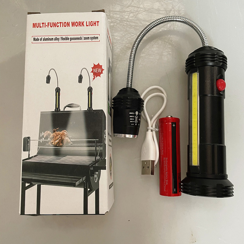 LED svjetiljka s COB inspekcijskim svjetlom, USB punjiva, teleskopski dizajn, 360° okretanje, 10W, 4200mAh