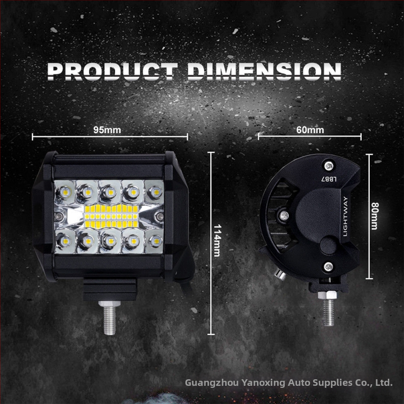 Pracovná lampa 60W 12V 2000 lm 6000K hliníkové telo