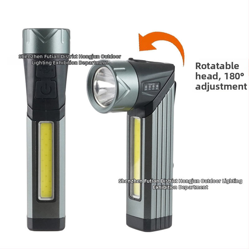 LED svietidlo s USB nabíjaním a magnetom pre údržbu a inšpekciu, 10W, 1000 lm, dosah 100 m, 18650 batéria, IPX64, hliníkové puzdro