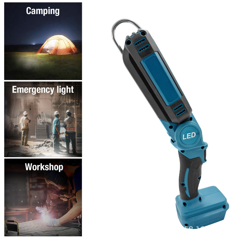 Hitna LED sklopiva lampa s litijskom baterijom, za vanjsku upotrebu – kamping osvjetljenje i održavanje, visoka snaga svjetla