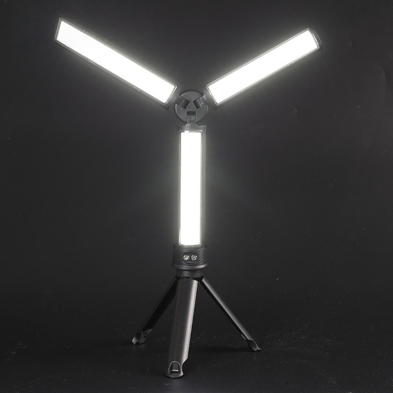 LED lampă de lucru portabilă cu suport, încărcare USB, pliabilă, 10W, baterie încorporată, multifuncțională pentru reparații auto