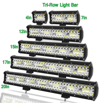 LED radna svjetiljka s tri oka za terenac, 12-24V, aluminij, 6000K, 180W/240W/360W/420W