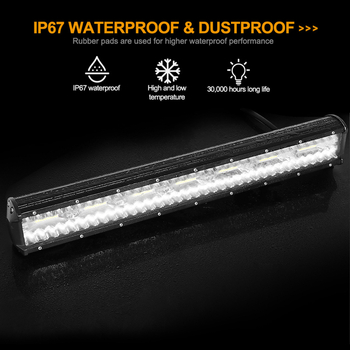 LED radna svjetiljka s tri oka za terenac, 12-24V, aluminij, 6000K, 180W/240W/360W/420W