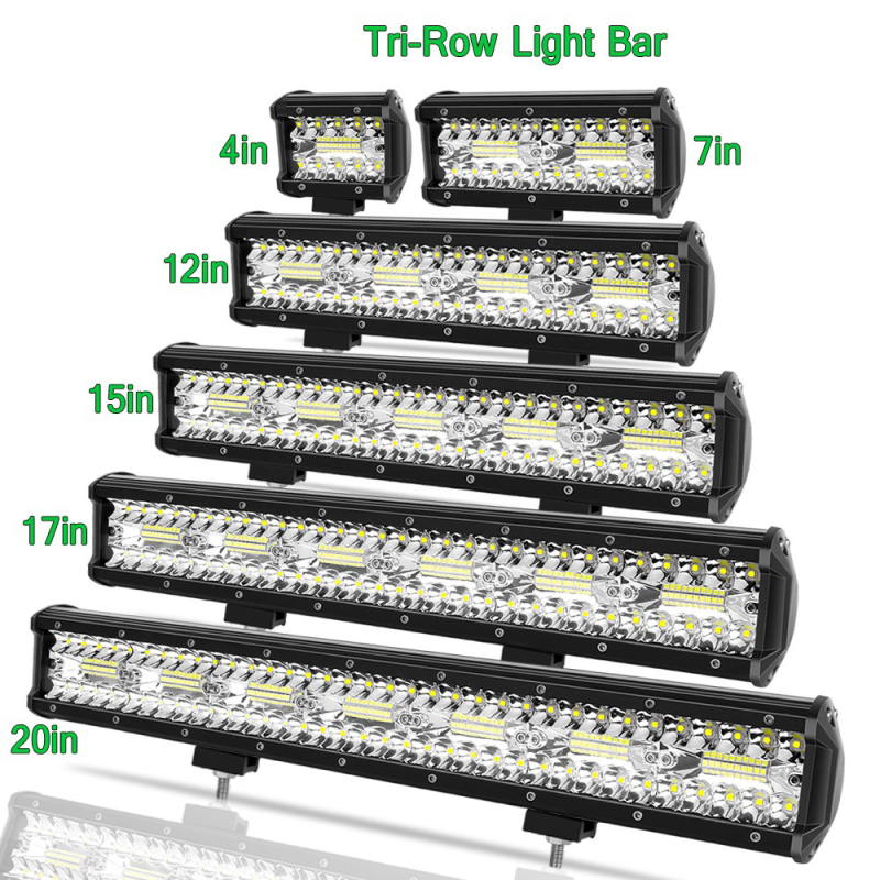 LED radna svjetiljka s tri oka za terenac, 12-24V, aluminij, 6000K, 180W/240W/360W/420W