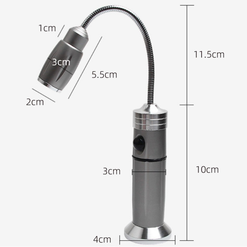 Ponovno punjiva LED lampa od 10W, aluminijsko kućište, 18650/AAA×3, 360° okret, magnetsko usmjeravanje, domet 200–500 m, za kampiranje, potragu i auto popravak