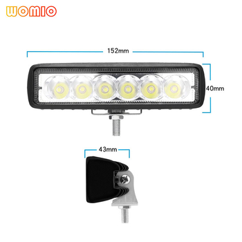 TR-205 Automobilsko radno svjetlo, 18W, 12-80V, 6000K, 1150 lm, kućište od lijevanog aluminija/PC ogledalo