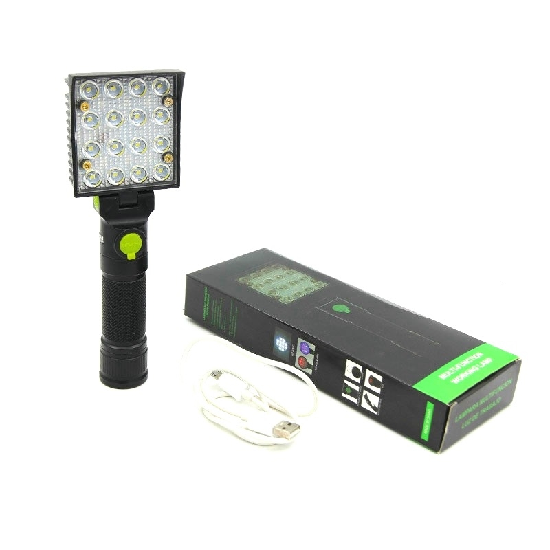 Automobilska LED radna svjetiljka s jakim magnetom, USB punjenje, 180° sklopiva, 10 LED, 1800 mAh