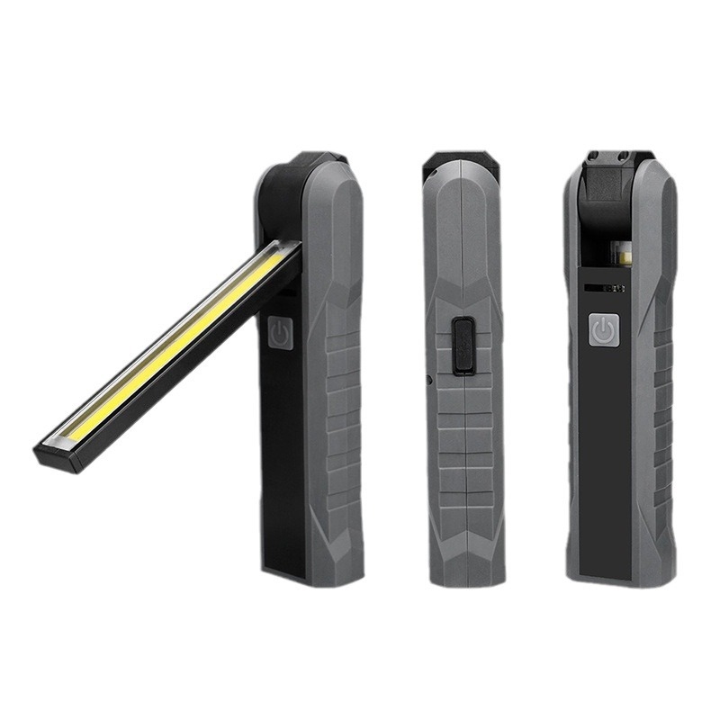 Sklopiva COB/LED radna svjetiljka s USB punjenjem, ugrađena baterija 2000mAh, magnetska lampica za održavanje, 10W (LED 3W + COB 5W), ABS + metal