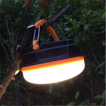 Lampă LED pentru camping, alimentată cu baterie, 3,7V, 3W, întrerupător cu buton