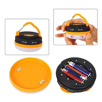 Lampă LED pentru camping, alimentată cu baterie, 3,7V, 3W, întrerupător cu buton