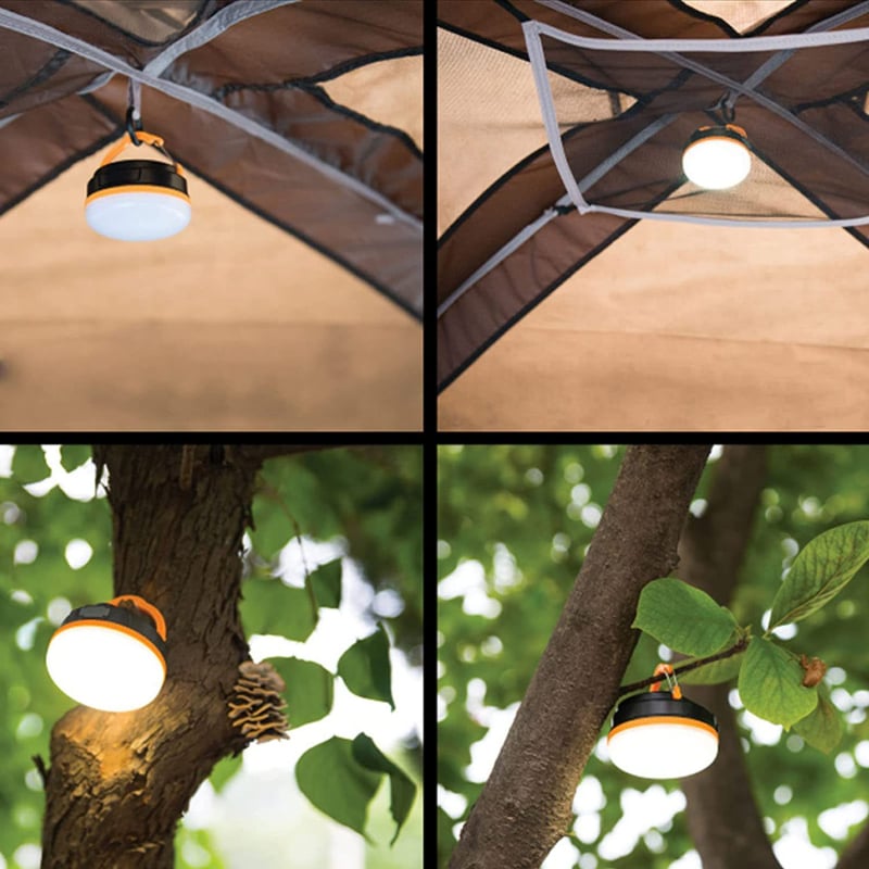 Lampă LED pentru camping, alimentată cu baterie, 3,7V, 3W, întrerupător cu buton