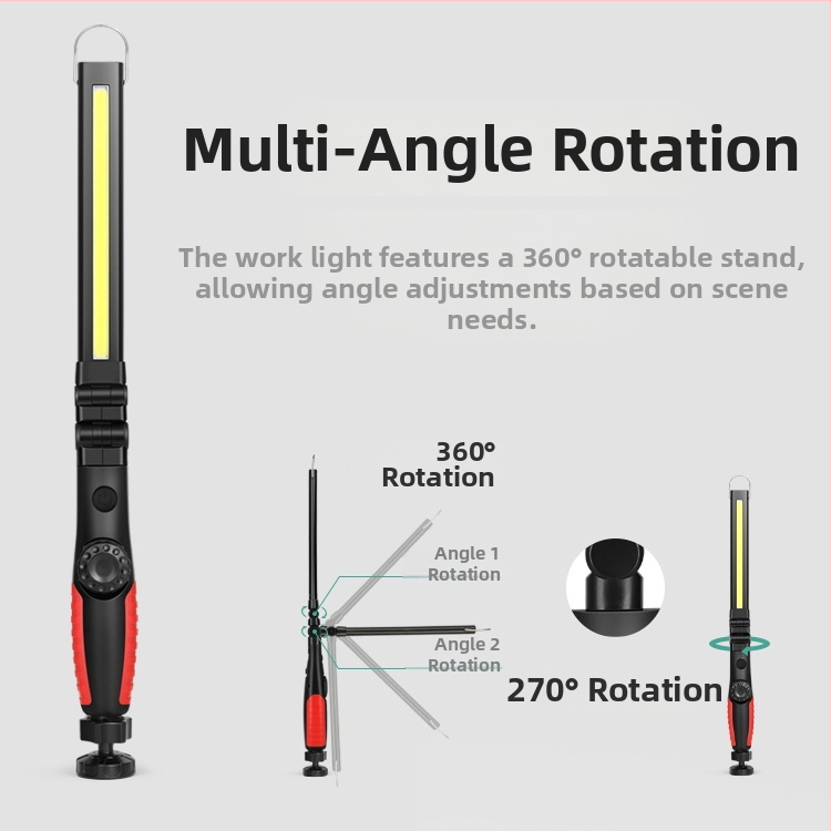 COB radna lampica za održavanje s USB punjenjem i magnetom – 5W, 3.7V, 350 lm, 6500K, S590 model