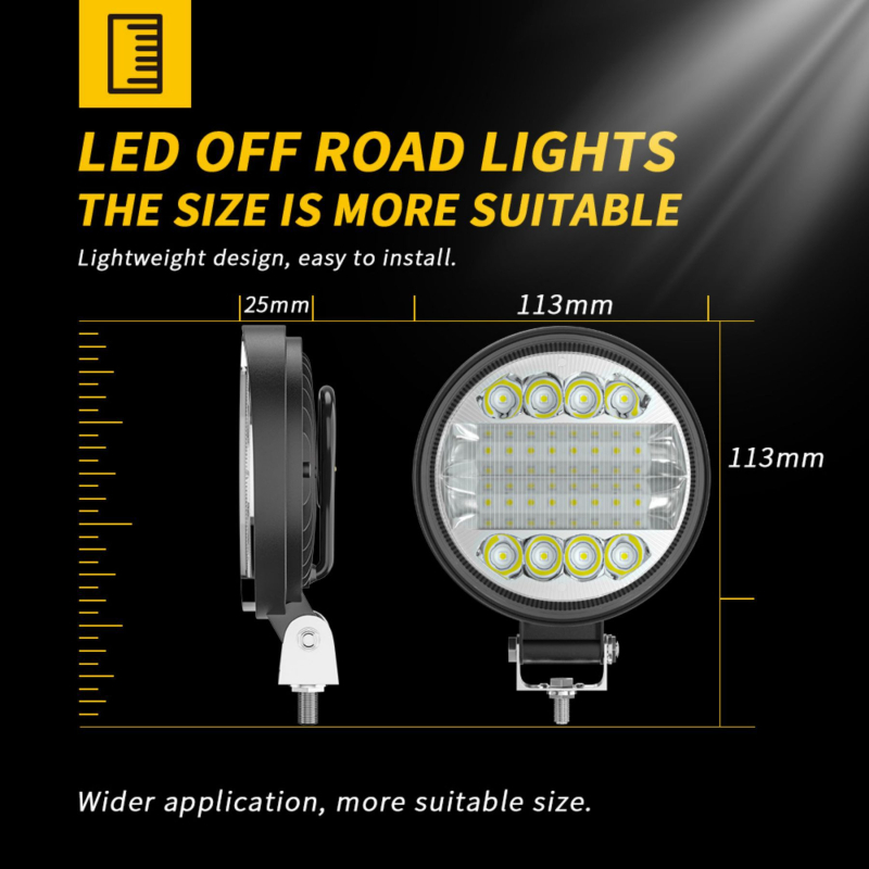 DXZ LED radna svjetiljka za automobil, okrugla, 24 LED, 72W, 9-30V, 2000 lm, LED 3030, model H-Y-24