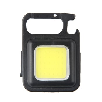 LED COB kamping lampa, punjiva nužna svjetiljka s kopčom za ključeve, prijenosna radna svjetiljka, 5W, 3.7V, prekidač na pritiskanje