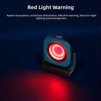 LED kamping lampica s magnetskim kukom, Type-C punjenje, 5V, 2.1W, gumbni prekidač