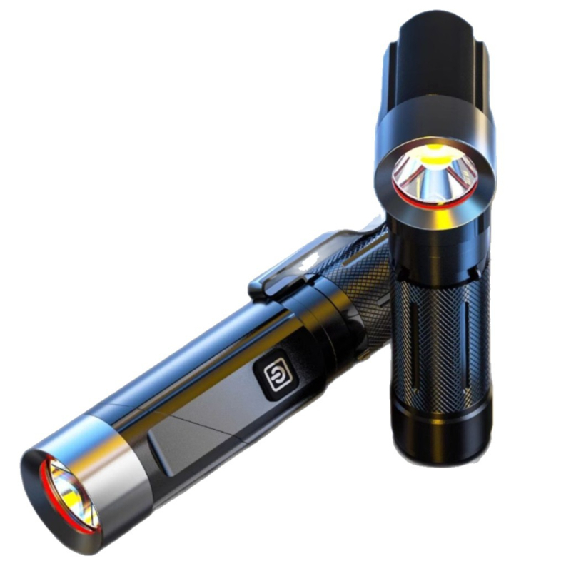 Višenamjenska L-oblika kutna LED svjetiljka, 10W, 1800mAh, USB punjenje, aluminijska legura