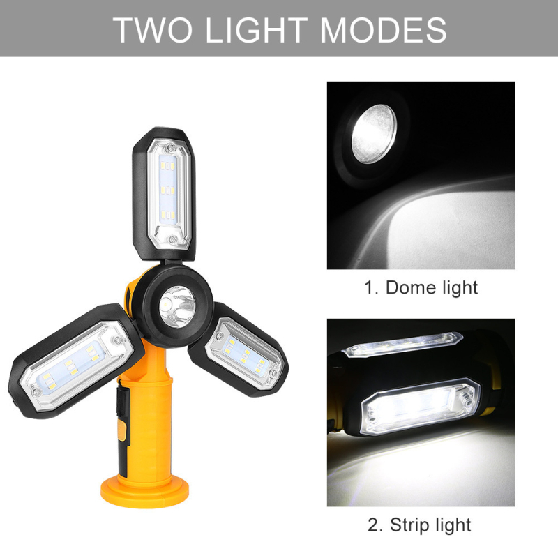Lampa de lucru LED cu baterie – 10W, 1200mAh, corp ABS, rotație 360°, rază până la 50 m