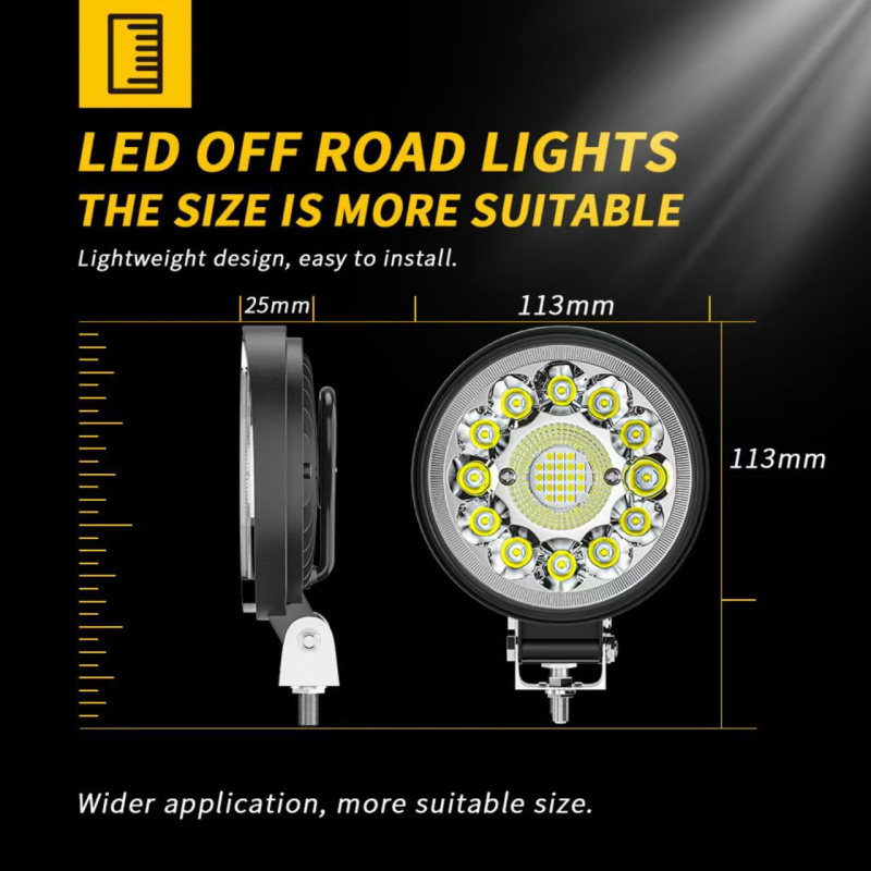 Okružna radna svjetiljka s aluminijskim kućištem — 20W, 9-80V, 6500K, LED 3030, 30.000 h