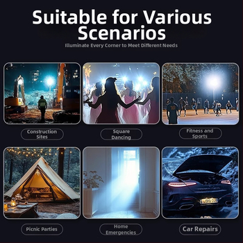 Ārējā LED darba gaisma ar magnētisko statīvu, 50W, 2000 lm, IP44, modelis W06