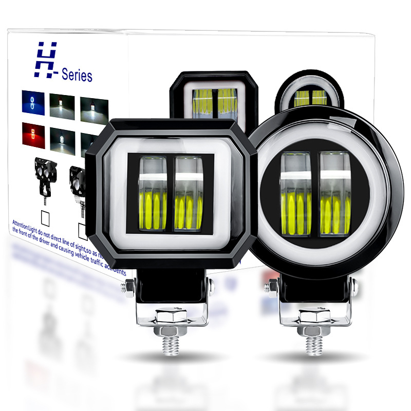 Dvobojna LED magla svjetla za motocikle i automobile, 20W, 9-36V, 4800 lm, 6000K, aluminijsko kućište
