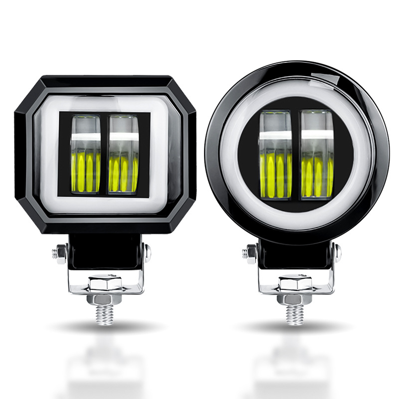 Dvobojna LED magla svjetla za motocikle i automobile, 20W, 9-36V, 4800 lm, 6000K, aluminijsko kućište