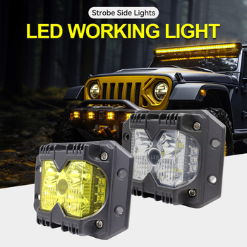 Lumină de lucru LED cu trei fețe pentru vehicul off-road, impermeabilă, 12-24V, 40W, 6000LM, durată de viață 50.000 h