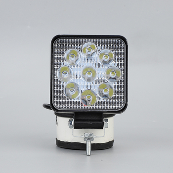 Lumină LED de lucru auto - mini pătrată, 27W, 9-36V, 8000 lm, 6000K, corp din aluminiu