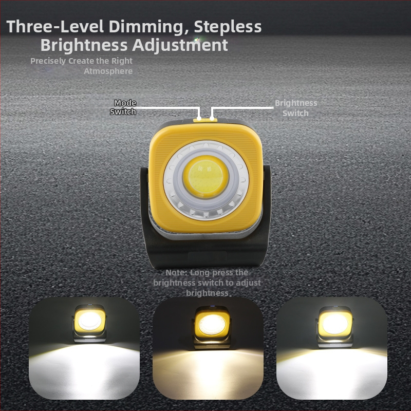 Ārējā kempinga lampai ar Type-C uzlādi, LED darba gaisma, magnētisks stiprinājums ar āķi, 5V 2.1W