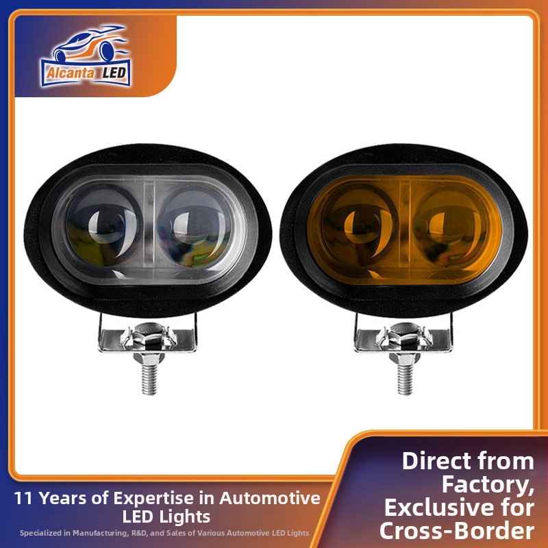 LED varovné pracovné svetlo s 4D konvexnou šošovkou, cúvací svetlo (20W, 12V, 2000LM, LED)