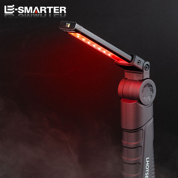 Könnyen hordozható kültéri munkalámpa több fényforrással, újratölthető, LED+COB, 18650-es akkumulátor, hosszú üzemidő, javításokra és ellenőrzésekre