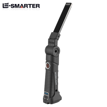 Könnyen hordozható kültéri munkalámpa több fényforrással, újratölthető, LED+COB, 18650-es akkumulátor, hosszú üzemidő, javításokra és ellenőrzésekre