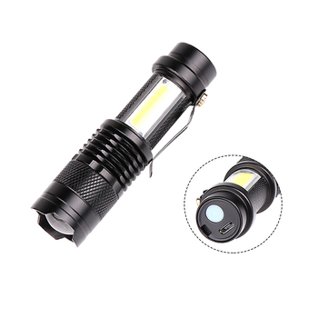 COB radna svjetiljka s XPE+COB LED, USB punjiva mini svjetiljka, 5W, 600mAh, aluminijska legura