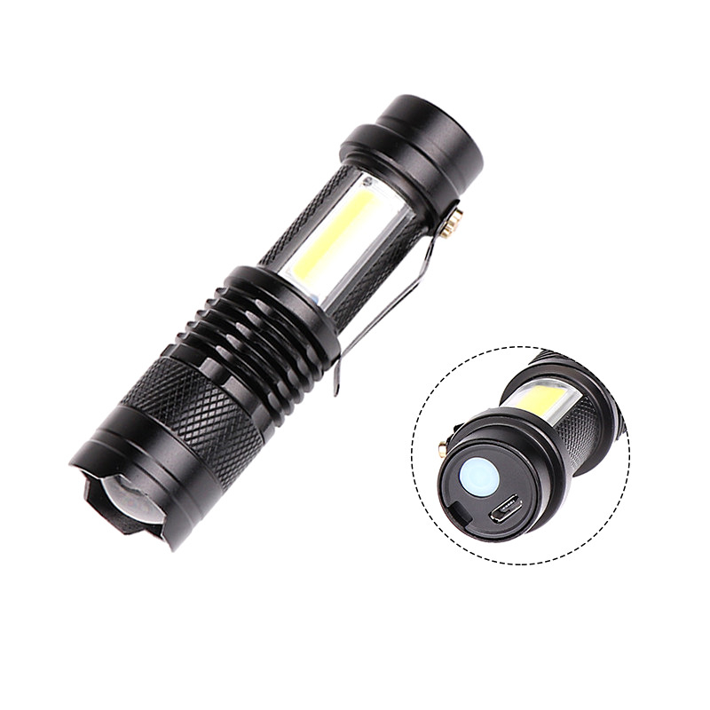 COB radna svjetiljka s XPE+COB LED, USB punjiva mini svjetiljka, 5W, 600mAh, aluminijska legura