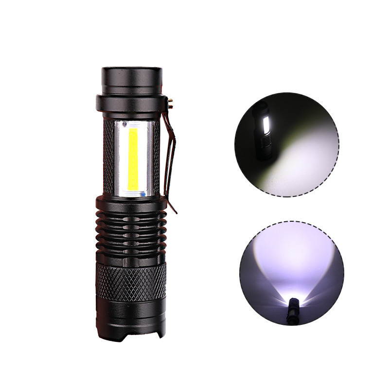 COB radna svjetiljka s XPE+COB LED, USB punjiva mini svjetiljka, 5W, 600mAh, aluminijska legura