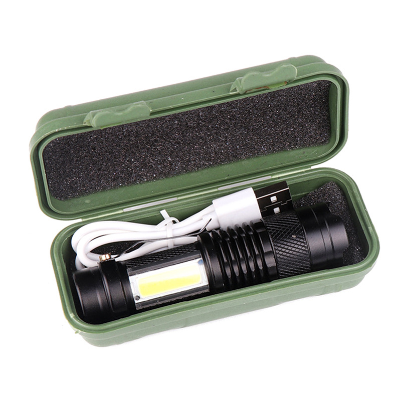 COB radna svjetiljka s XPE+COB LED, USB punjiva mini svjetiljka, 5W, 600mAh, aluminijska legura