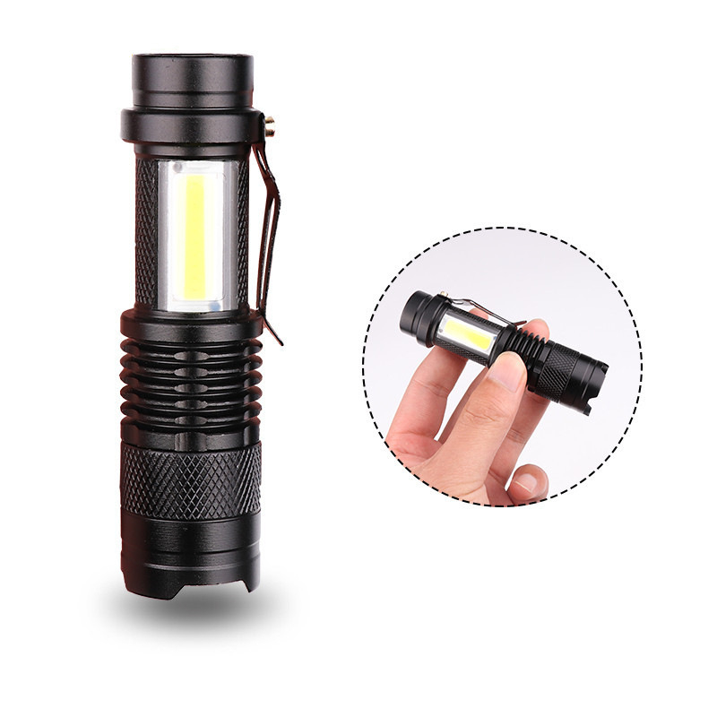 COB radna svjetiljka s XPE+COB LED, USB punjiva mini svjetiljka, 5W, 600mAh, aluminijska legura