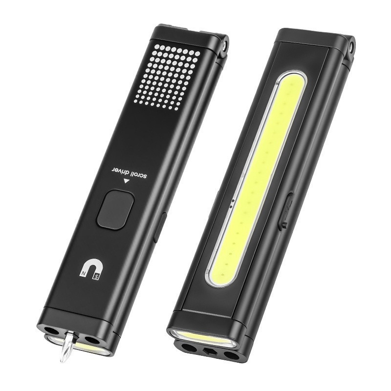 Șurubelniță pliată cu lanternă COB+RGB, încărcare manuală, 10W, 240–350 lm