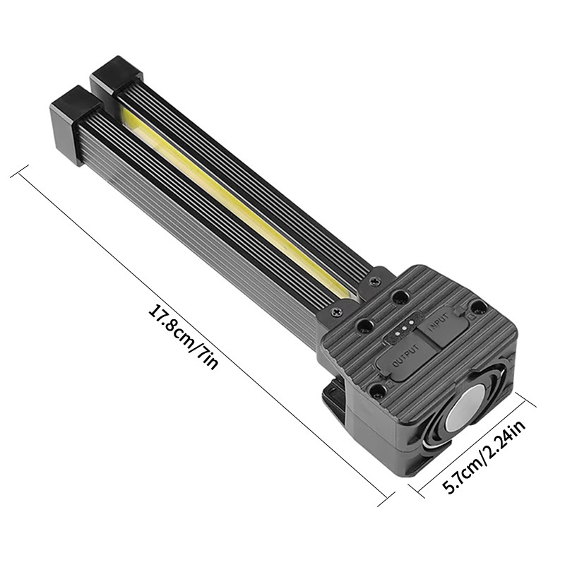 Lampă de lucru COB reîncărcabilă cu design magnetic pliant, LED 5W, 3.7V, model A55, pentru întreținerea autovehiculelor și iluminat de cort