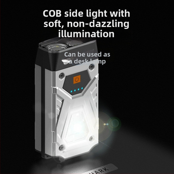 Višenamjensko prijenosno svjetlo s punjenjem, radnim osvjetljenjem i floodlightom, magnetska ugradnja; Materijal: ABS + aluminijska legura; Baterija: 800–5000 mAh; Izvor svjetla: LED; Napajanje: punjivo; Doseg: 100–200 m