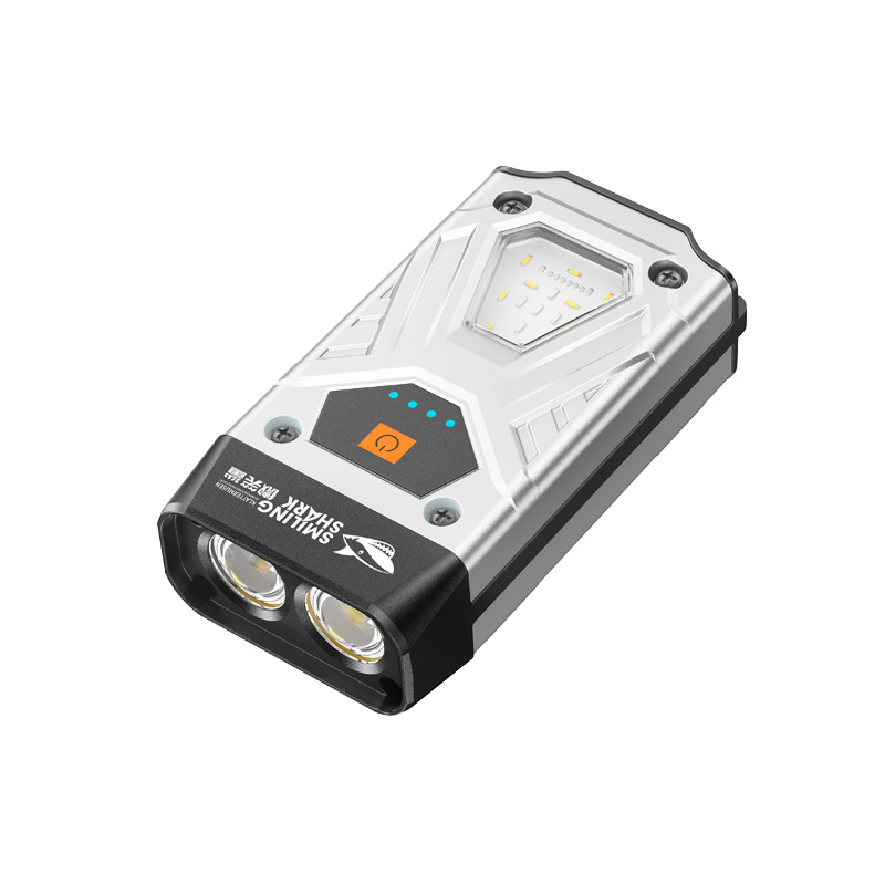 Višenamjensko prijenosno svjetlo s punjenjem, radnim osvjetljenjem i floodlightom, magnetska ugradnja; Materijal: ABS + aluminijska legura; Baterija: 800–5000 mAh; Izvor svjetla: LED; Napajanje: punjivo; Doseg: 100–200 m