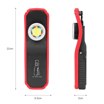 COB LED radna svjetiljka s kukom — punjiva, ugrađena baterija 1000 mAh, 10W, domet 100–200 m