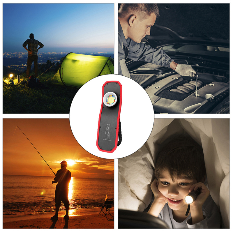 COB LED radna svjetiljka s kukom — punjiva, ugrađena baterija 1000 mAh, 10W, domet 100–200 m