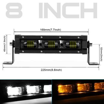 LED fénysáv a terepjáró jármű tetején, NA-30 - 30W, 12-60V, 3700 lm, LED fényforrás