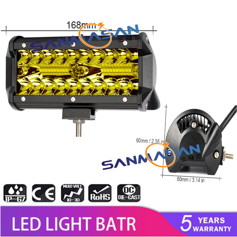 Automobilska LED traka svjetla, 3 reda, 60–420W, 10–30V, aluminijska legura, 30.000 sati vijeka trajanja